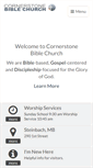 Mobile Screenshot of cornerstonebiblechurch.ca