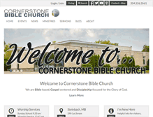 Tablet Screenshot of cornerstonebiblechurch.ca